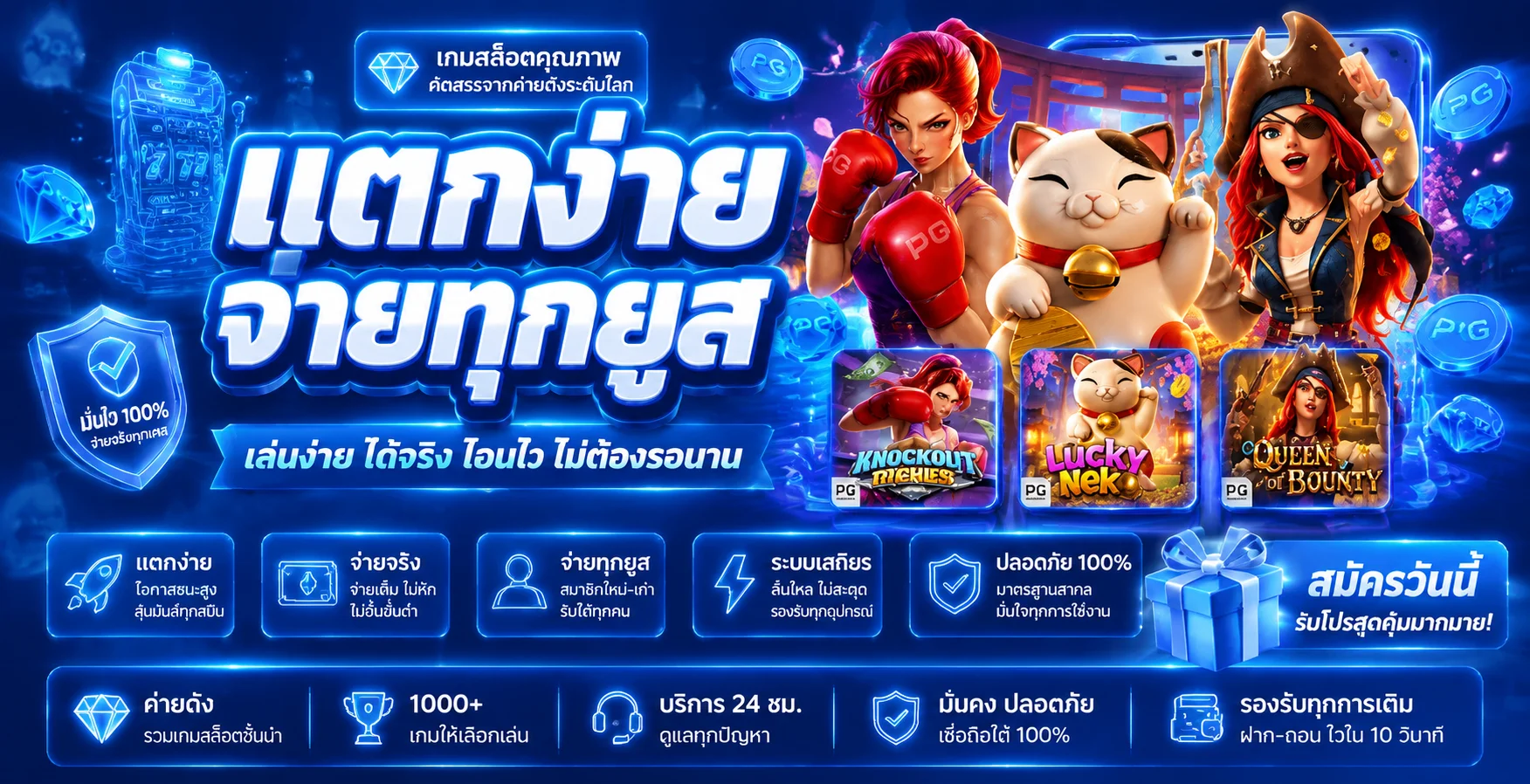 UFALIVE สล็อตออนไลน์ รวมค่าย PG SLOT Pragmatic Play เว็บตรงแตกง่าย